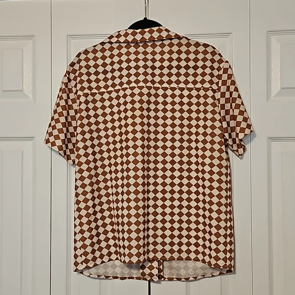 Shein Checkered Blouse - Picture 2 of 3